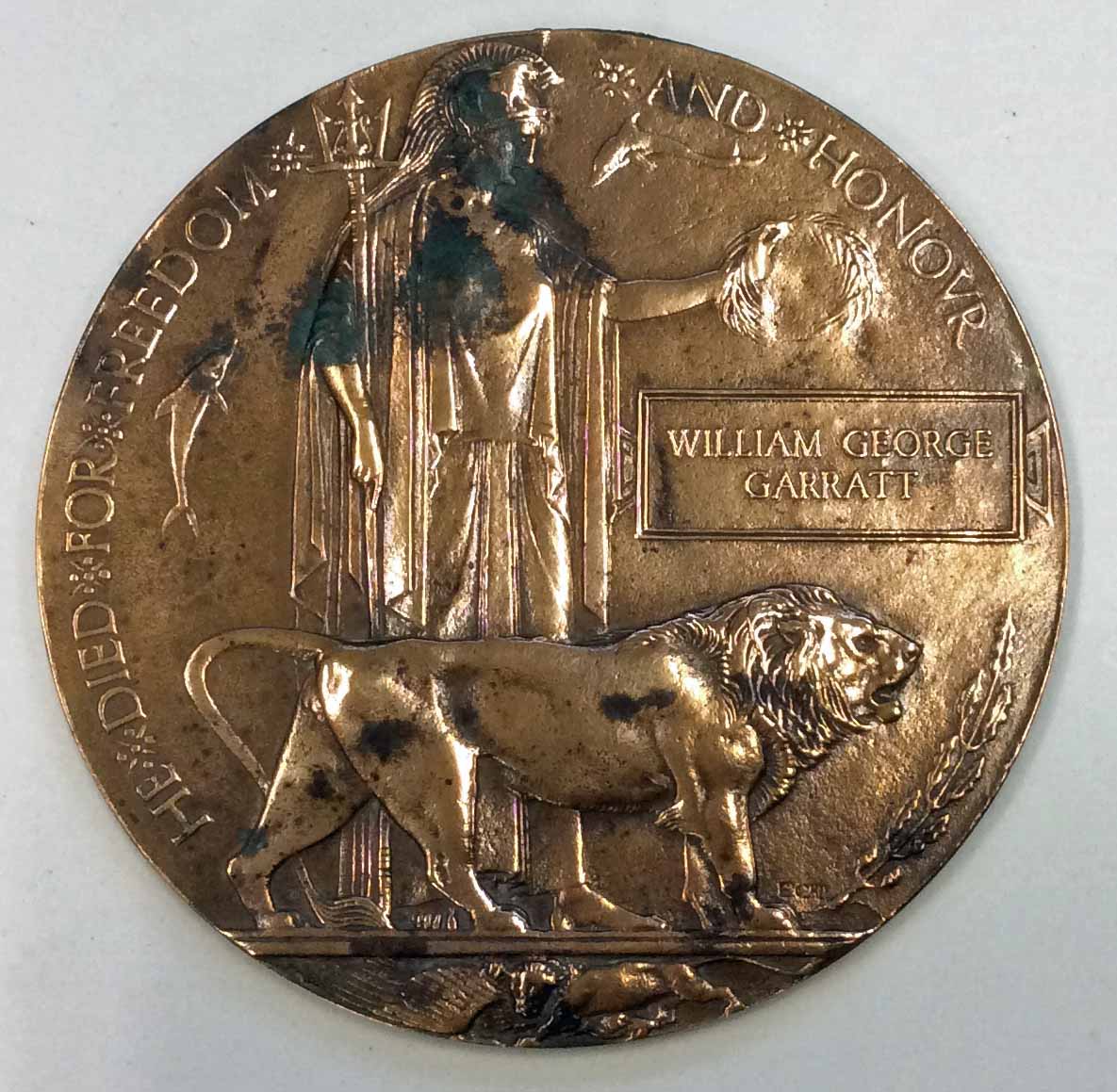 W Garratt Memorial Plaque
